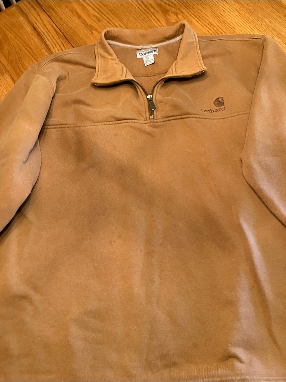 Carhartt Men’s Zip-Up Fleece Pullover - Carhartt Brown